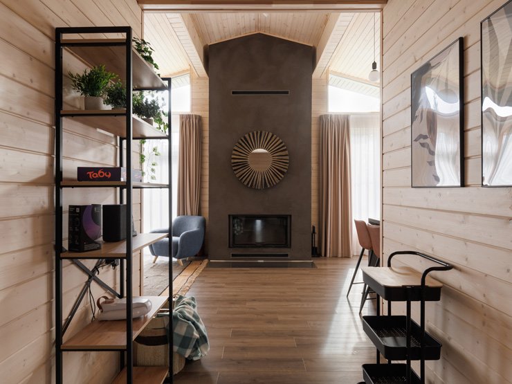 Коттедж 6-местный 1-этажный (с камином)