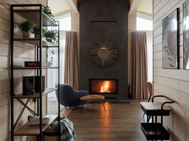 Коттедж 6-местный 1-этажный (с камином)