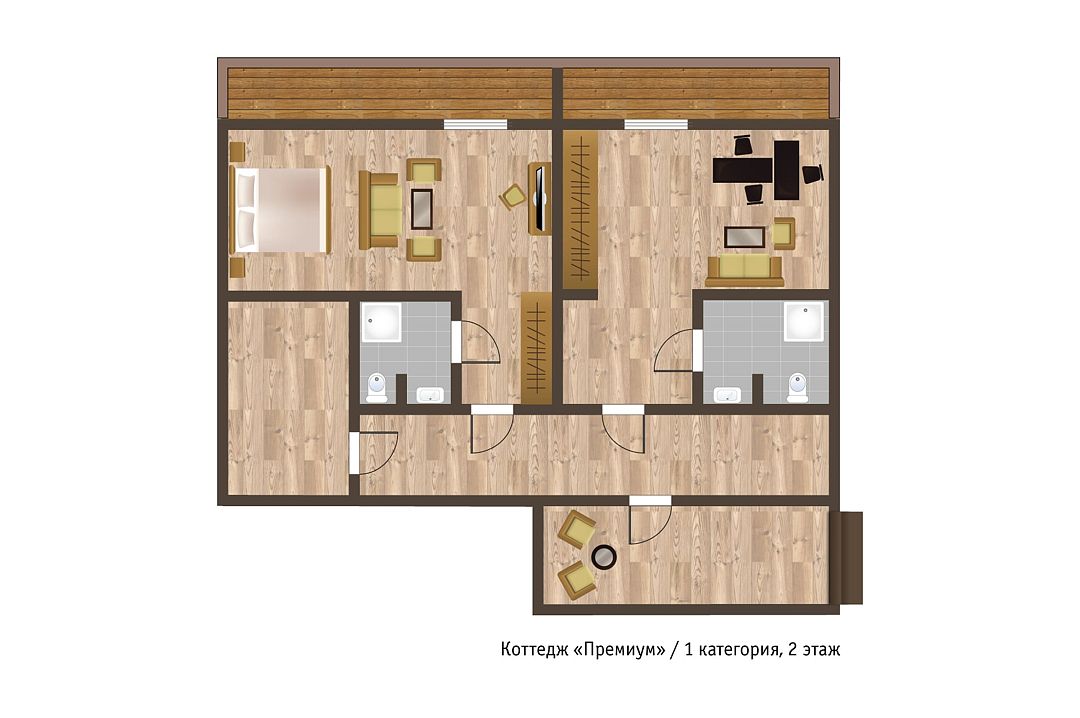 Коттедж Премиум 8-местный 5-комнатный (схема)
