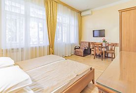 1-мест. (разм. в 2-мест.) 2-комн. станд., корп. 1 (2-4 эт.), Санаторий им. М.В. Фрунзе, Сочи