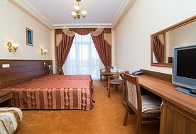 1-мест. (разм. в 2-мест.) евростандарт (с доп.местом), Санаторий Рябинушка, Анапа