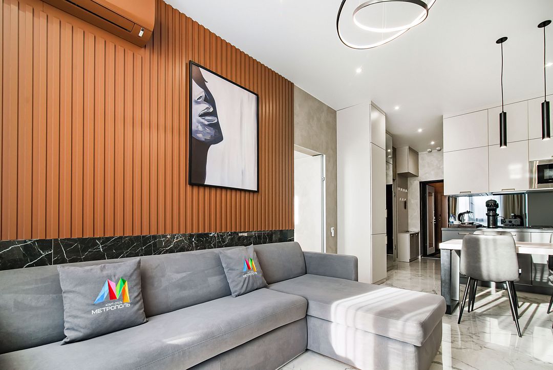 Апартаменты Luxe 6-местный 3-комнатный (2 спальни, 1 этаж)