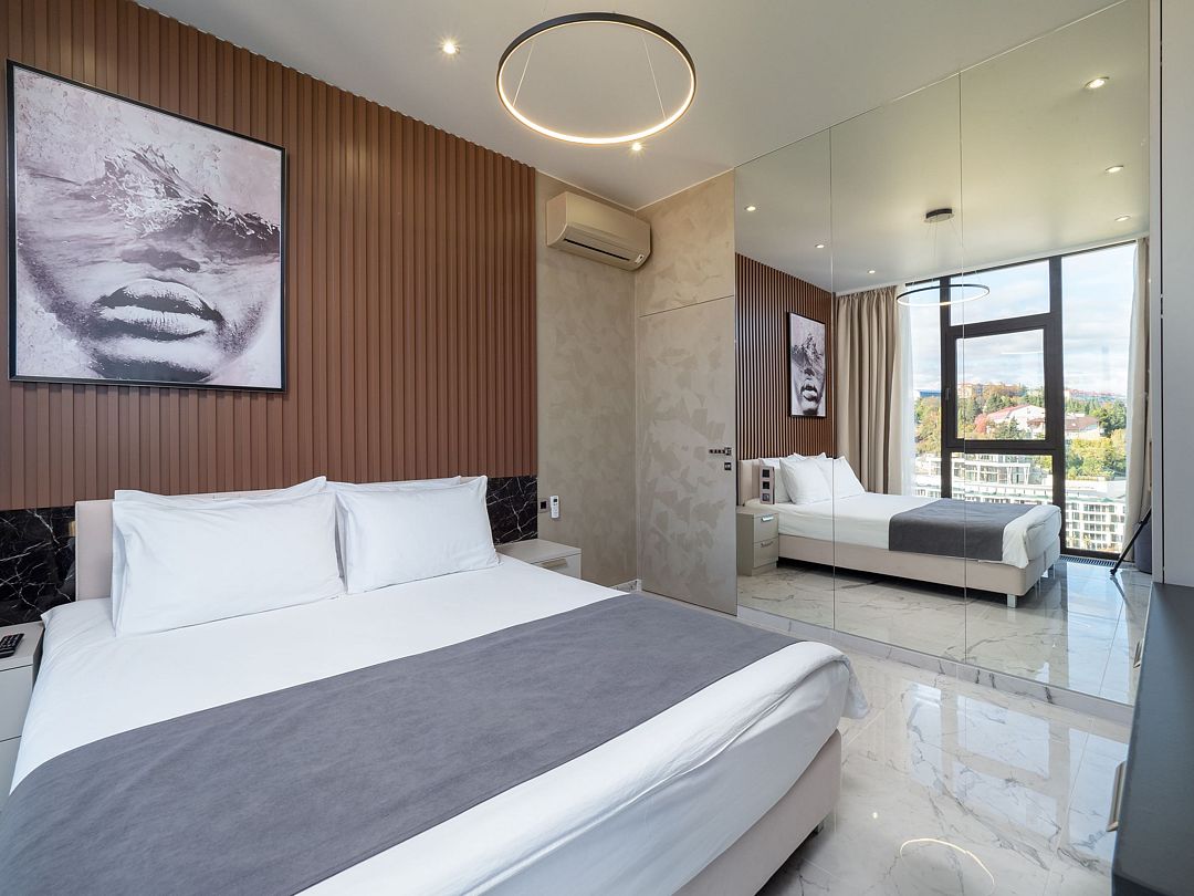 Апартаменты Luxe 6-местный 3-комнатный (2 спальни)