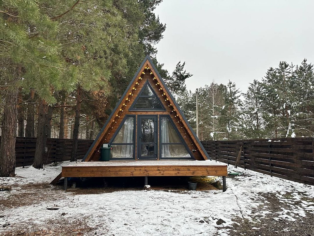 Коттедж A-frame в Сосновом лесу (А-фрейм с Сосновом лесу), Пензенская область, Пенза 