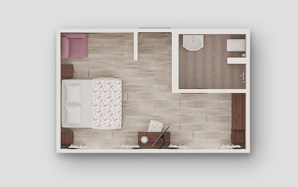 Standart promo 2-местный 1-комнатный (без балкона)