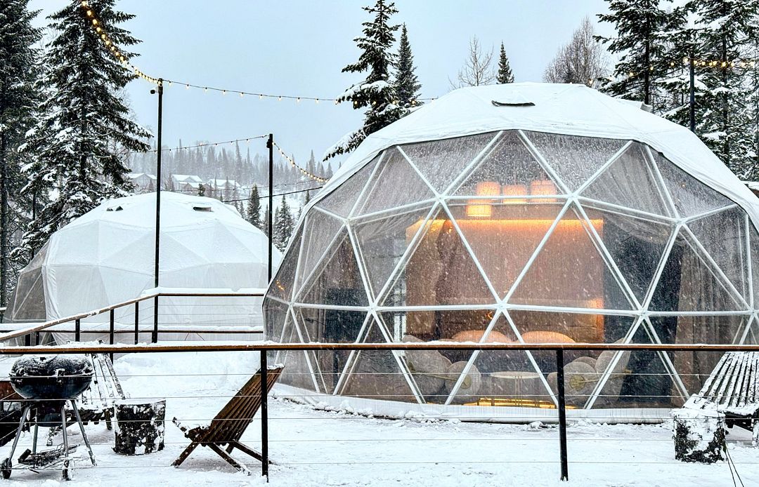 Купольные дома. Зима | Гармония (Шерегеш), Кемеровская область