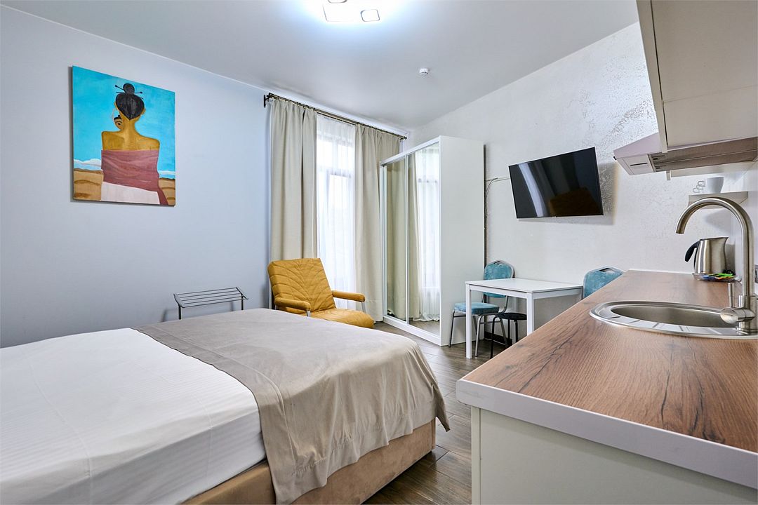 Студио 2-местный (с мини-кухней и доп. местом)