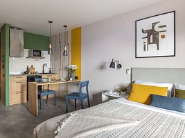 Двухместная студия с видом на город двуспальная кровать, Apartments & Hotel TREND, Бузулук