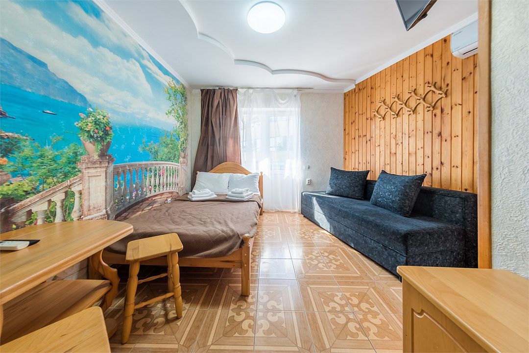 Стандартный 3-местный 1-комнатный (с балконом и видом на море)