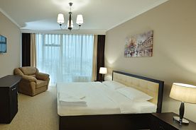 Двухместный номер с дополнительной кроватью с видом на город двуспальная кровать, Гостиница Застава, Воронеж