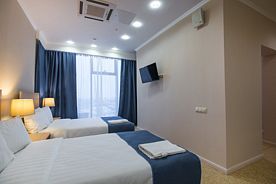 Двухместный номер с видом на город 2 отдельные кровати, Гостиница Застава, Воронеж