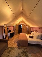 Тент с красивым видом из окна, Глэмпинг Apparadise Glamping & Spa, Смоленская