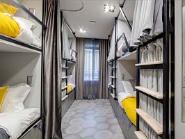 Место 110/200 на 2-ярусной кровати в 10-местн общем номере для мужчин и женщин, Апартаменты Vdali Poshtel на Белинского, Екатеринбург