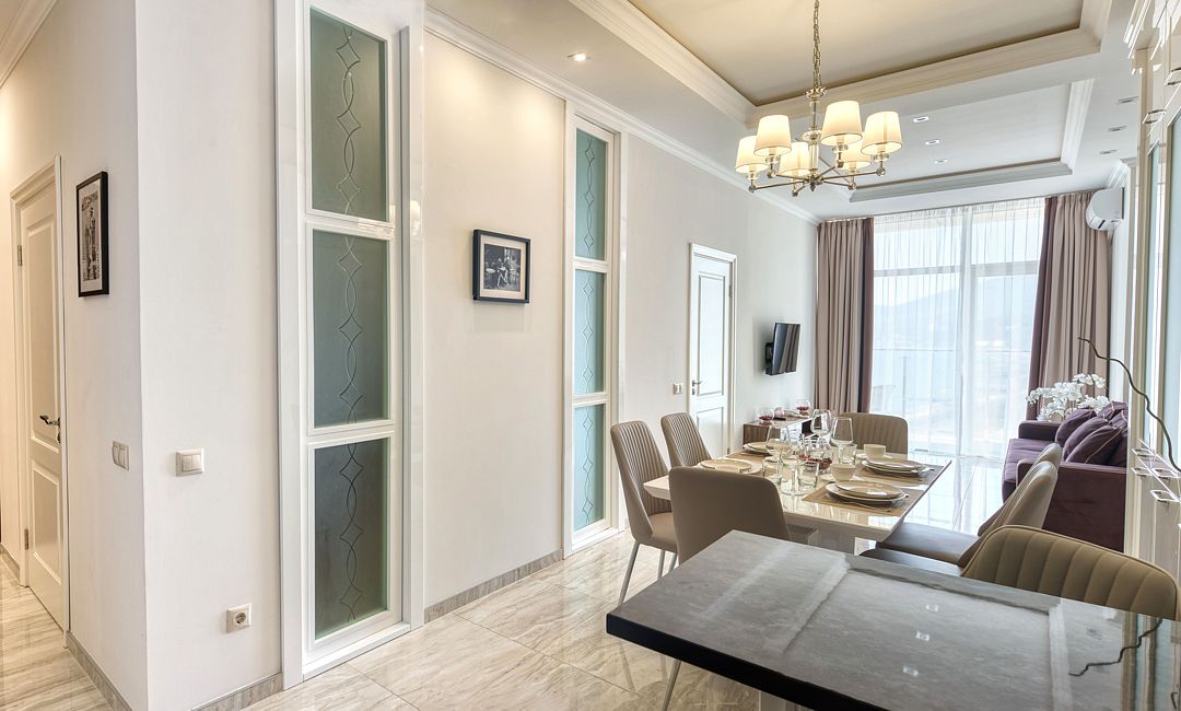 Апартаменты Премиум 4-местный 3-комнатный (с видом на море)