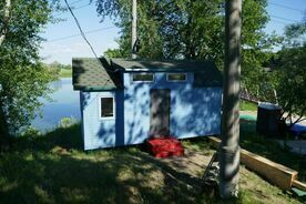 Синий Tiny house, Коттеджный комплекс Шведские дачи, Красноярский район