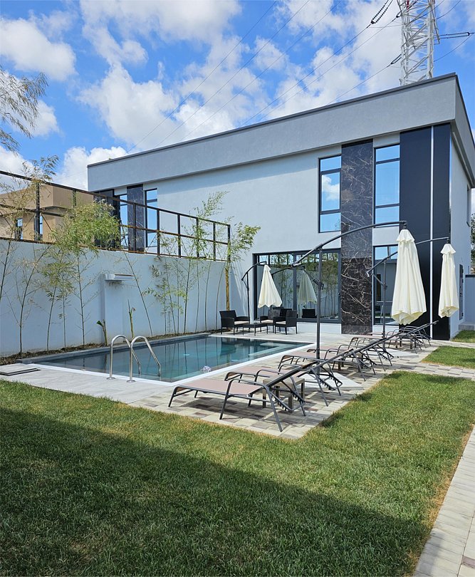 Вилла 6-местный (с 3-мя спальнями, видом на реку), фасад вид с точки костровой зоны