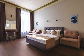 Делюкс Апартаменты с кроватью "Кинг-Сайз" и видом на город (brown) №2, Апартаменты Соло Апарт Медиана, Санкт-Петербург