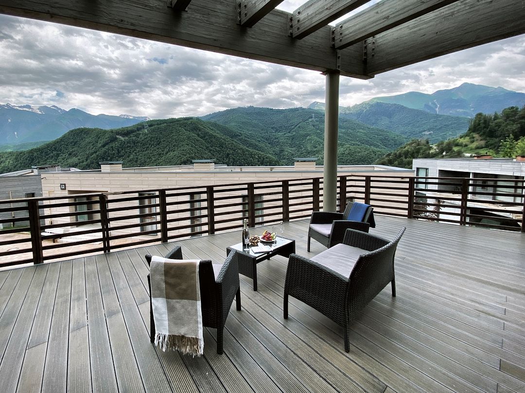 Вилла 7-местный 4-комнатный (с 3 спальнями, вид на горы)