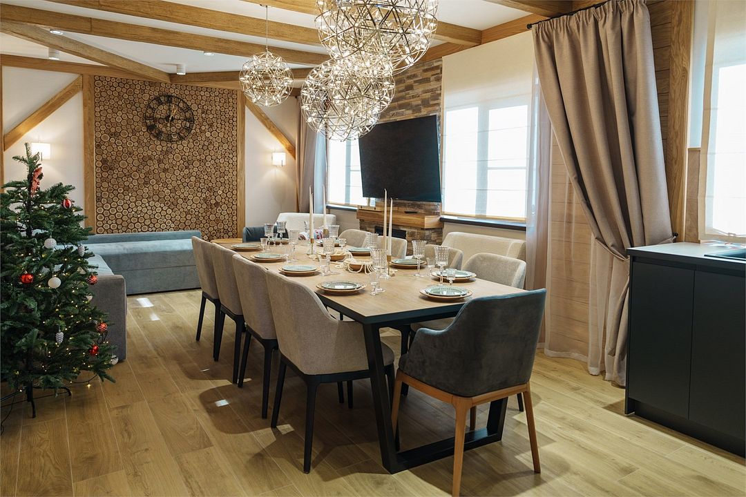 Шале 9-местный 4-комнатный (№6, 2 этажа)