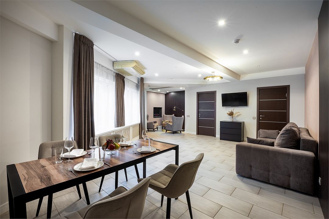 Апартаменты 4-местный 3-комнатный (с кухней и сауной)