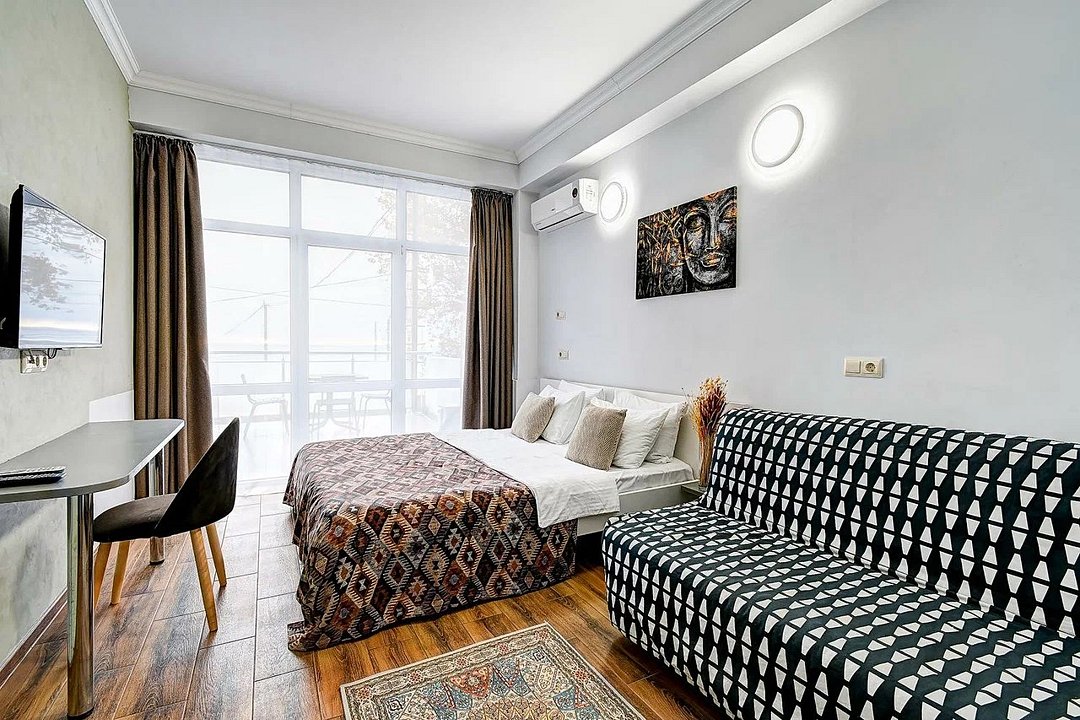 Комфорт 4-местный 1-комнатный (с балконом, вид на море)