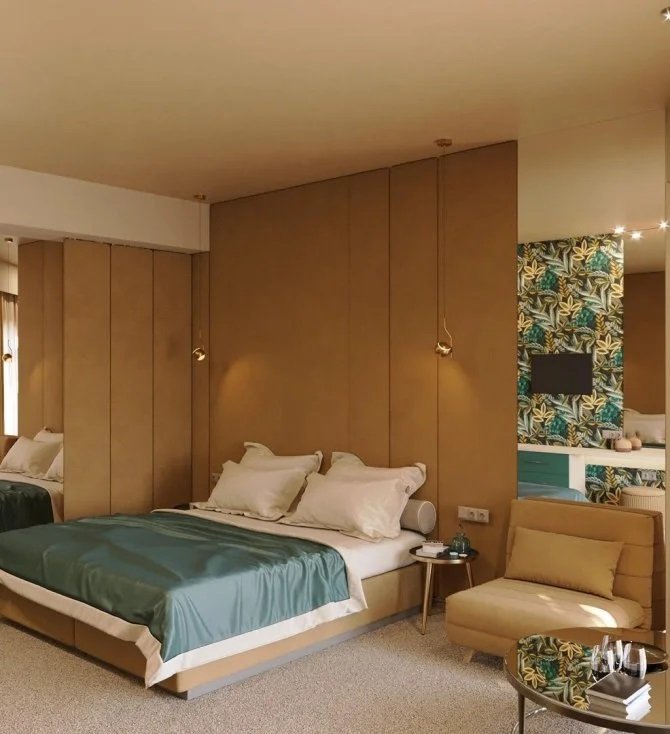 Студия 2-местный 1-комнатный