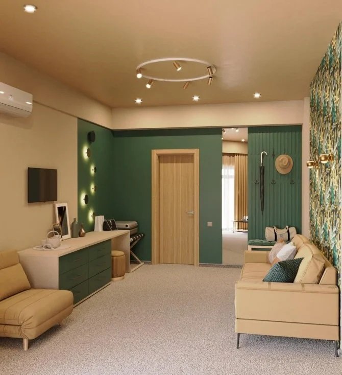 Студия 2-местный 1-комнатный