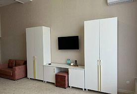 2-мест.(разм. в 3-мест.) делюкс плюс (2-сп. кровать и диван), Гостиница Эмир, Дербент