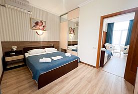 1-мест. (разм. в 3-мест.) семейный, Отель Марко Поло, Анапа