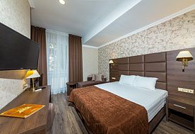 1-мест. (разм. в 2-мест.) 1 катег. (вид на ул. Горького), Отель 3 Мушкетера, Анапа