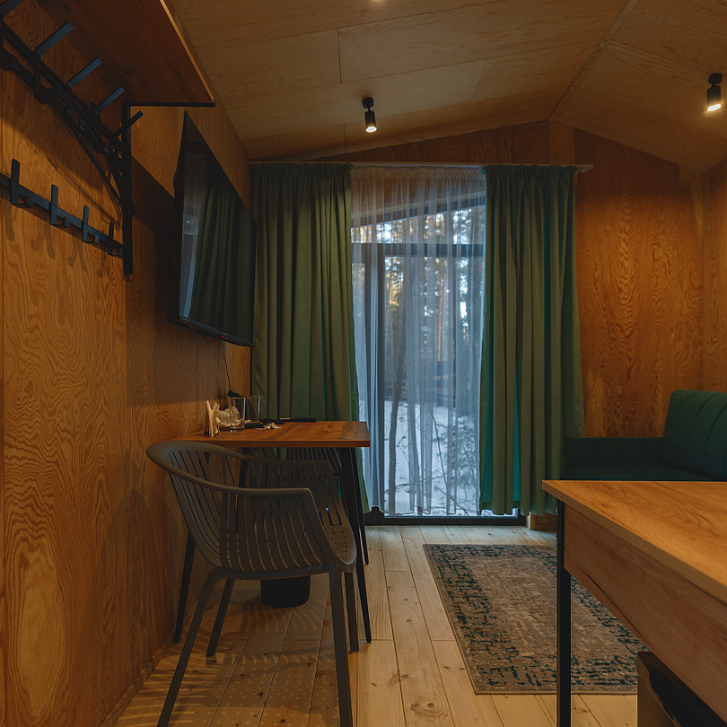 Домик Эко-дом 2-местный 2-комнатный (Спортивный и Дружный квартал)