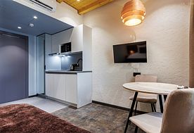 1-мест. (разм. в 2-мест.) делюкс (большая кровать), Апартаменты Квартал 44, Пятигорск