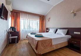 1-мест. (разм. в 2-мест.) станд. без балк. (вид на море), Гостиница Грейс Кристалл, Сочи