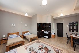 Апартаменты-студия 2005 27 м.кв.  с мини-кухней и санузлом.+79217269080.Уборка по запросу., Гостиница Корал, Петрозаводск