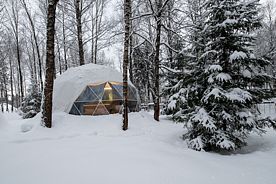 Бунгало с красивым видом из окна, Отель Нью Рига Вилладж, Истринский район