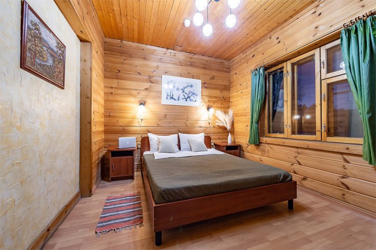 Коттедж 4-местный №3 (Умиротворение и уют: река, камин, сауна)