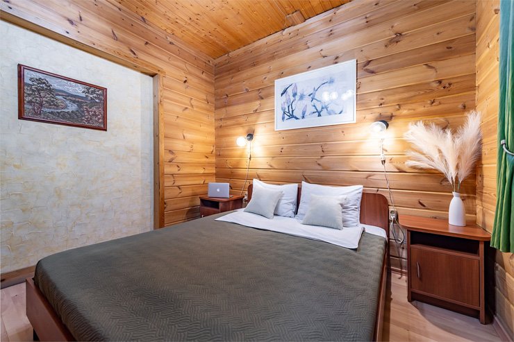 Коттедж 4-местный №3 (Умиротворение и уют: река, камин, сауна)