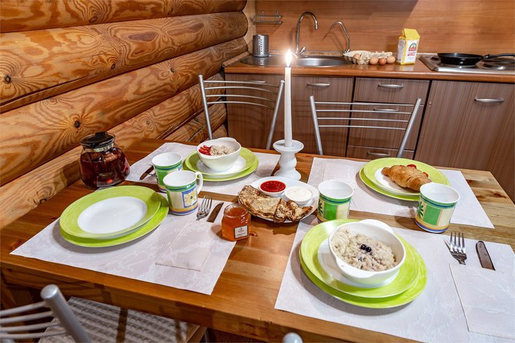 Коттедж 4-местный №3 (Умиротворение и уют: река, камин, сауна)