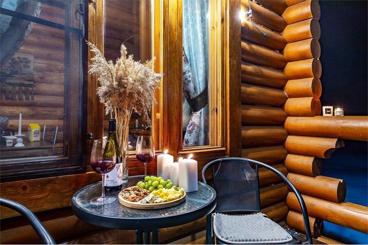 Коттедж 4-местный №3 (Умиротворение и уют: река, камин, сауна)