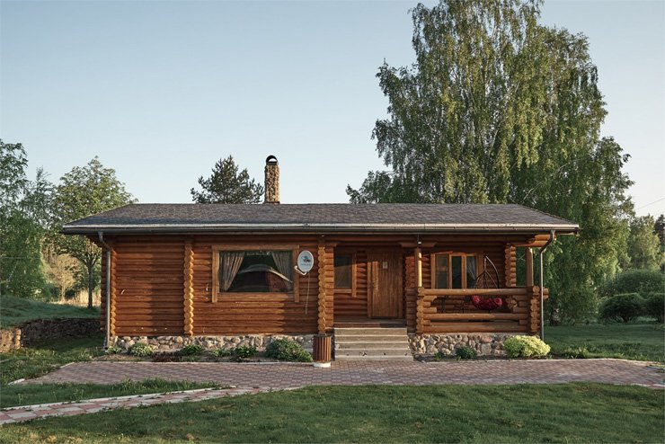 Коттедж 4-местный №3 (Умиротворение и уют: река, камин, сауна)