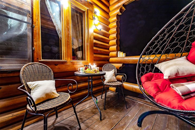 Коттедж 4-местный №3 (Умиротворение и уют: река, камин, сауна)