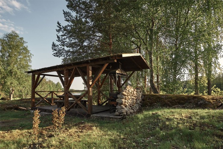 Коттедж 4-местный №3 (Умиротворение и уют: река, камин, сауна)