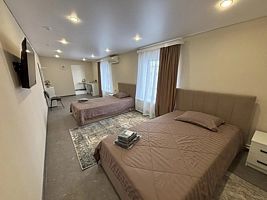 Двухместный номер Семейный стандарт 9 2 отдельные кровати, Гостиница Курай, Стерлитамак