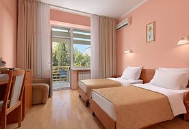 1-мест. (разм. в 2-мест.) станд., корп. 1 (2-4 эт., восток), Санаторий им. М.В. Фрунзе, Сочи