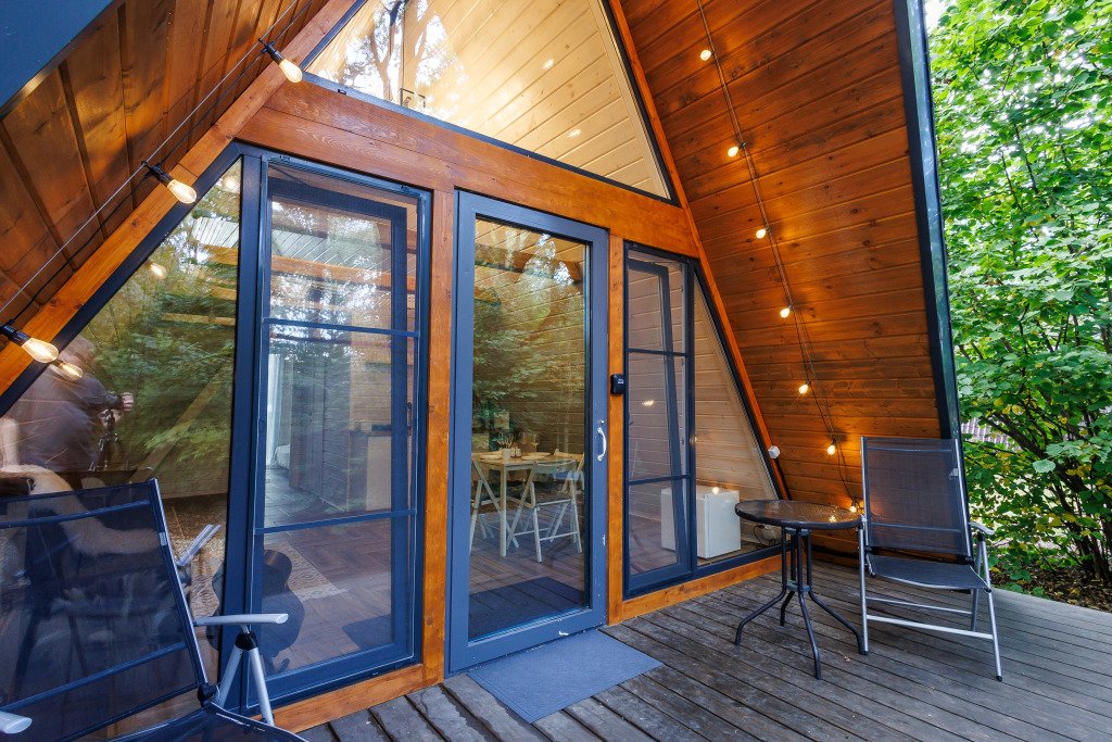 Частный дом А-фрейм в дубовом лесу, Московская область, Раменский район 