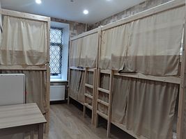 односпальная кровать в общем номере для мужчин и женщин 18 кв.м., Хостел Большой Казачий, Санкт-Петербург