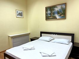 Номер Эконом двухместный с 1-ой двуспальной кроватью, Гостиничный комплекс Купеческий дом, Самара
