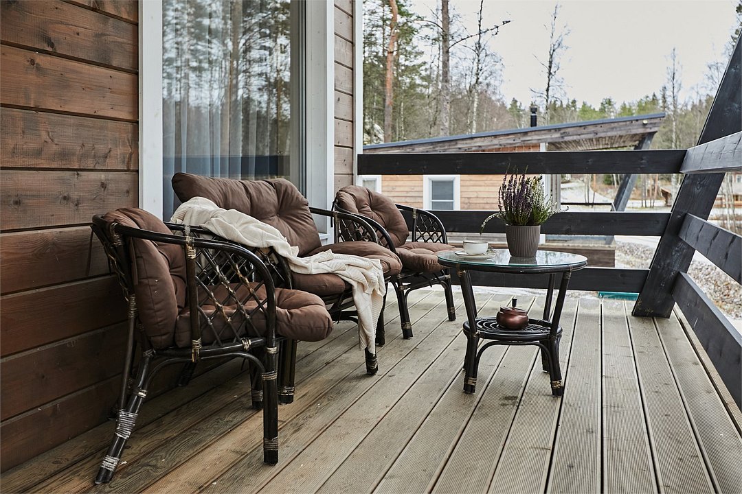 Коттедж 4-местный 2-комнатный (TWIN/DBL, с сауной)