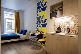 Стандарт с 1 двуспальной кроватью, Апартаменты Port Comfort on Petrogradka, Санкт-Петербург