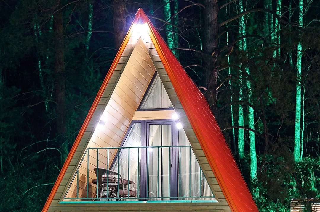 А-фрейм 4-местный (комфорт+) вид на горы